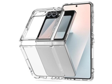 Funda hbrida Tech-Protect FlexAir para Samsung Galaxy Z Flip 6/7 FE - Transparente