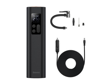 Baseus CRCQ000001 Mini Tire Compressor for Cigarette Lighter Socket - Black