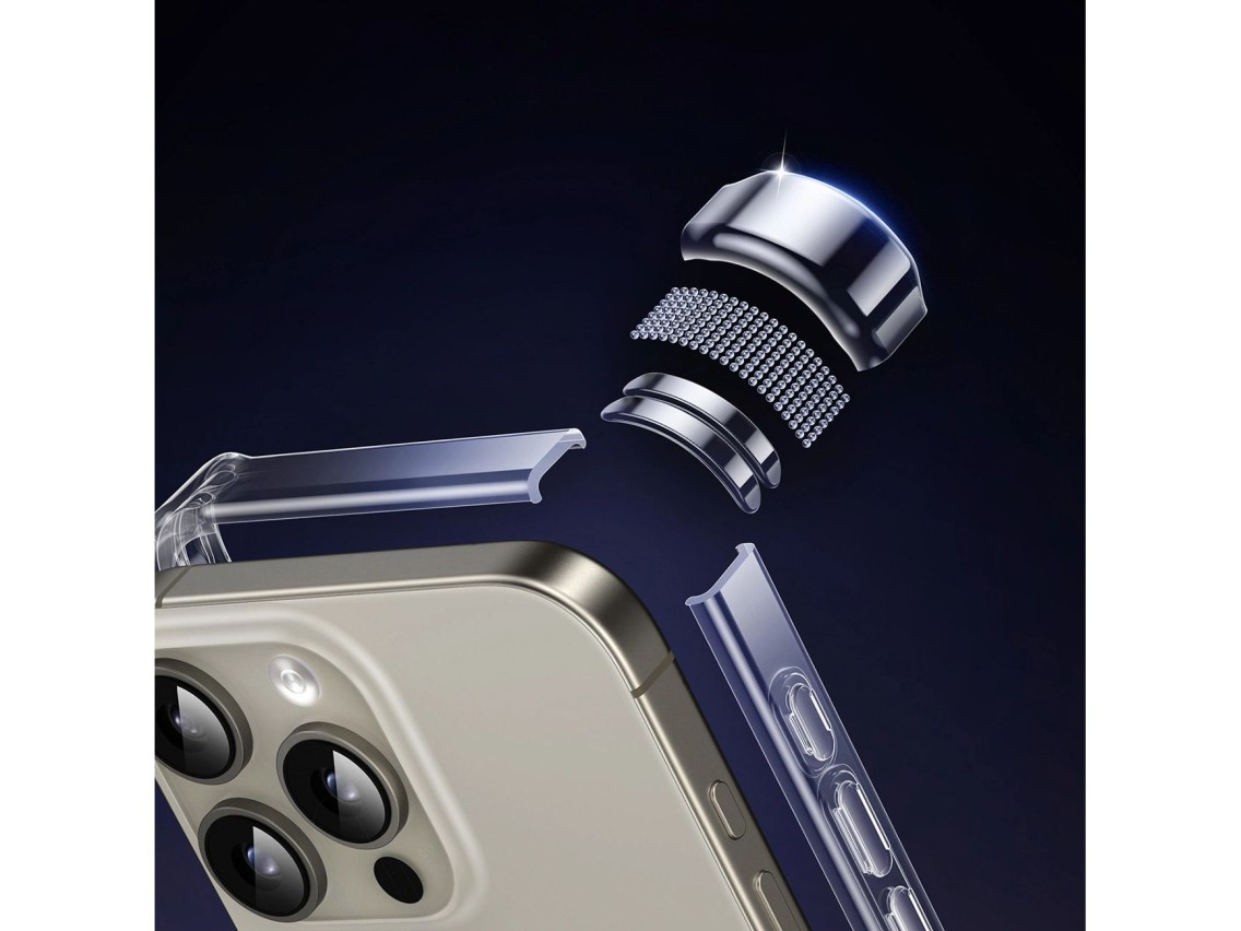 Funda Ugreen Bright Cushion CA101 para iPhone 16 Pro - Transparente