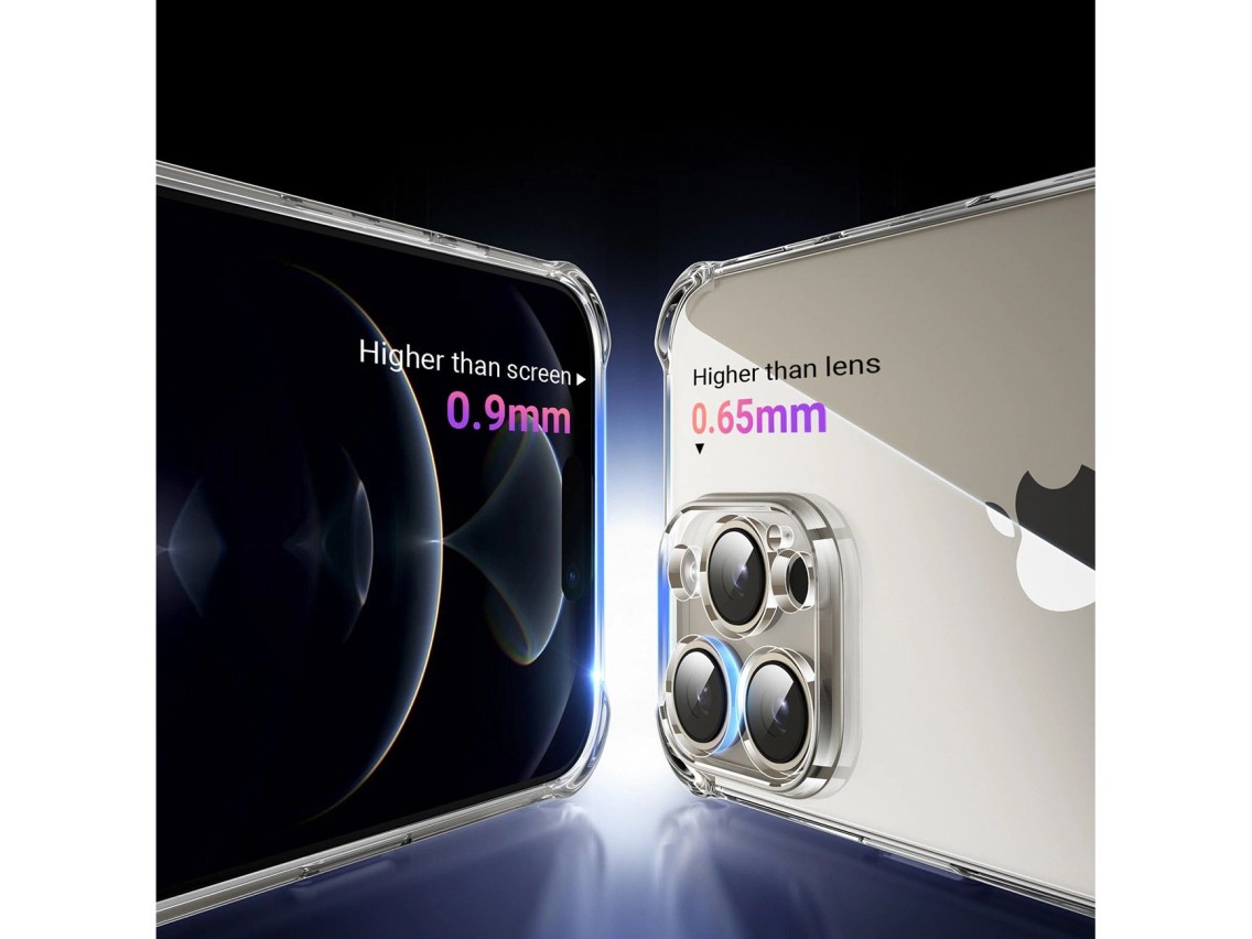 Funda Ugreen Bright Cushion CA101 para iPhone 16 Pro - Transparente