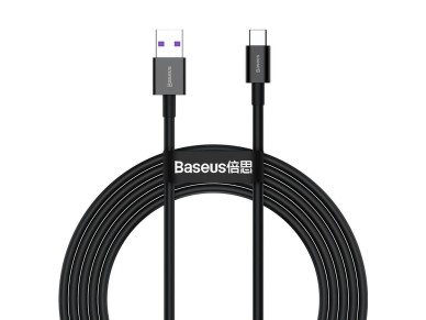 Baseus Superior USB Cable - USB Type C 66 W (11 V / 6 A) Huawei SuperCharge SCP 2 m black (CATYS-A01