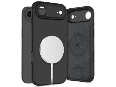 Funda de silicona Tech-Protect MagSafe para iPhone 17 Air - Negra