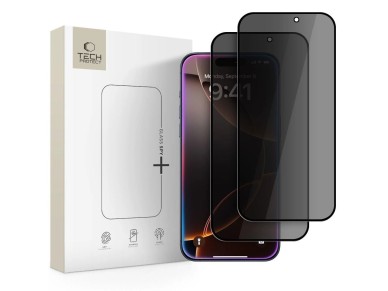 Paquete de 2 protectores de pantalla Tech-Protect Glass Spy+ para iPhone 16 Pro / 17 / 17 Pro