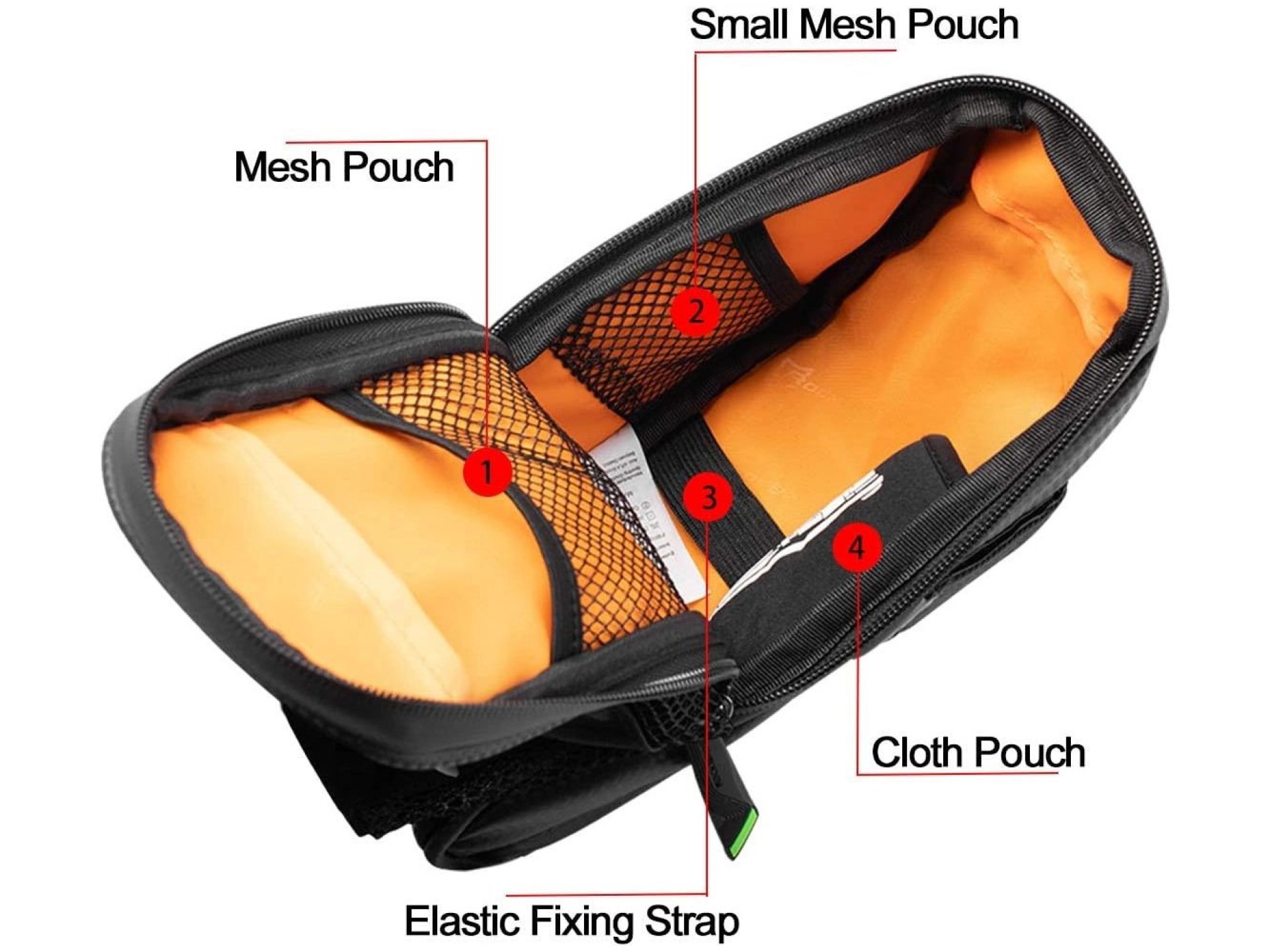 Rockbros C7-1 waterproof bicycle bag with saddle mounting 1.5l - black