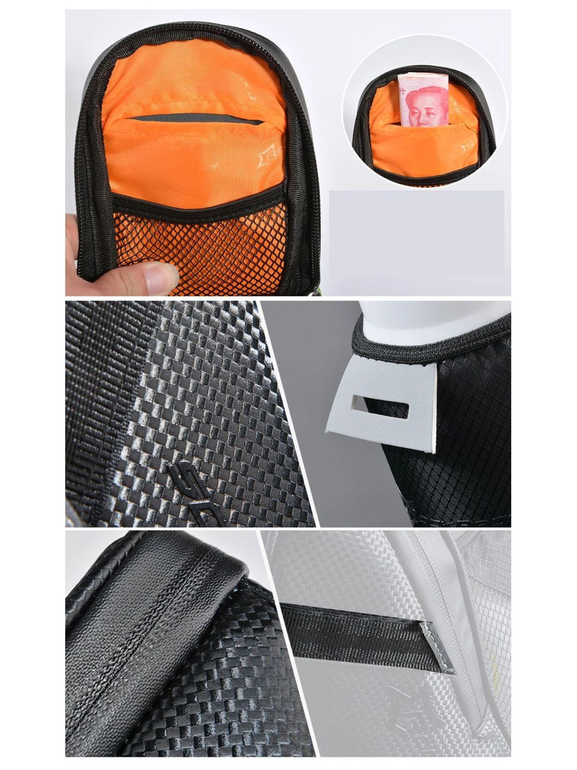 Rockbros C7-1 waterproof bicycle bag with saddle mounting 1.5l - black