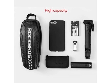 Rockbros B60 waterproof bicycle bag for frame - black