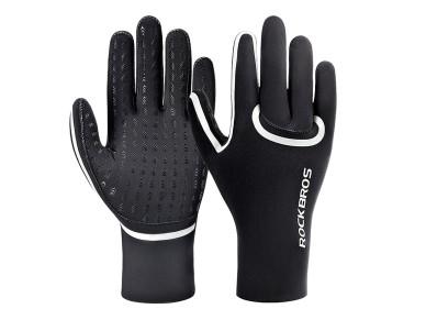 Rockbros full waterproof cycling gloves, size: S/M - black