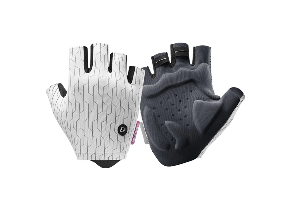 Luvas de ciclismo Rockbros MTB tamanho: M - branco e preto
