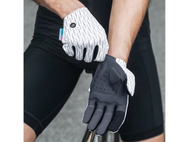 Rockbros sports gloves full spring-summer size L - white and black