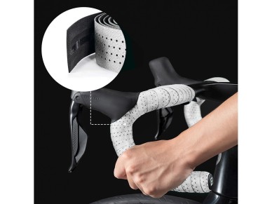 Rockbros Perforated Silicone Handlebar Tape - White