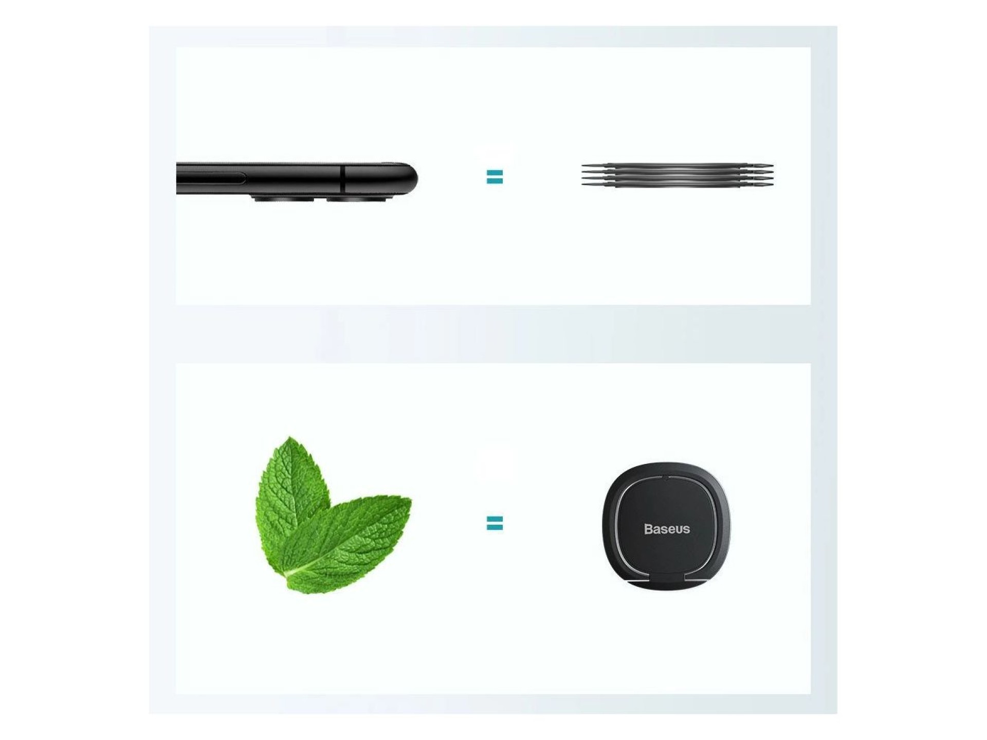 Suporte de telefone autoadesivo ultrafino Baseus, prata (SUYB-0S)