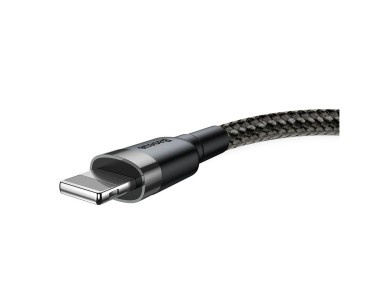 Cable Baseus Cafule USB-A/Lightning 2.4A QC 3.0 de 0,5 m - negro-gris