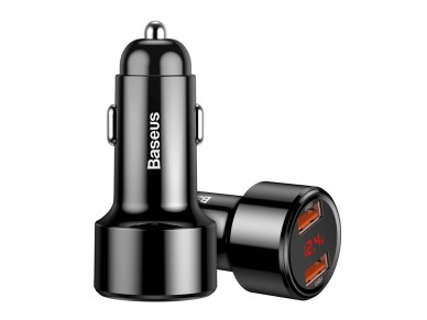 Baseus Magic Series Dual QC - Carregador de carro Quick Charge 3.0 2x USB 45W 6A preto (CCMLC20A-01)