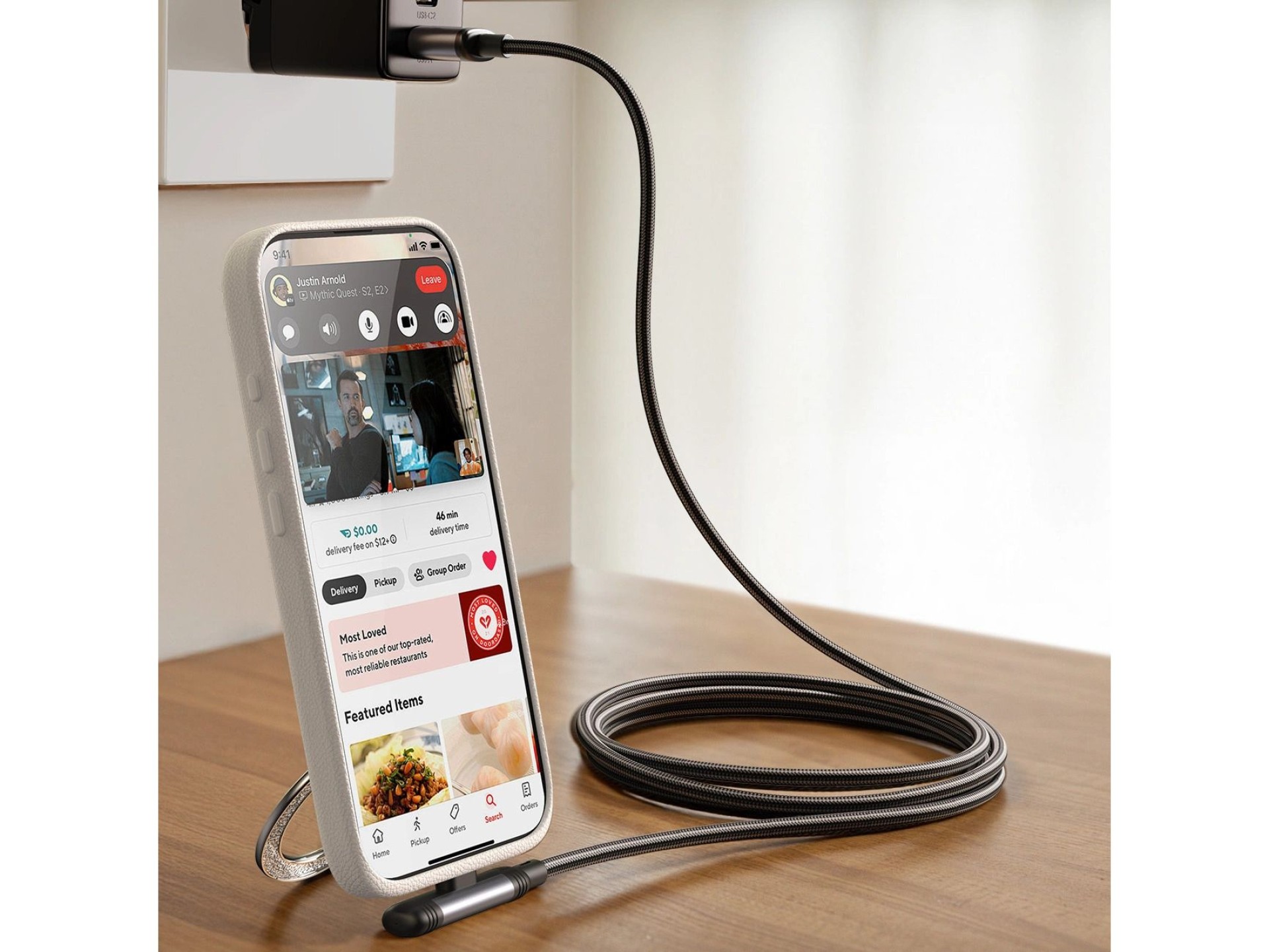 Cable USB-C Joyroom S-A56 EnjoyX Series 90° - USB-C 60 W 1,2 m - negro