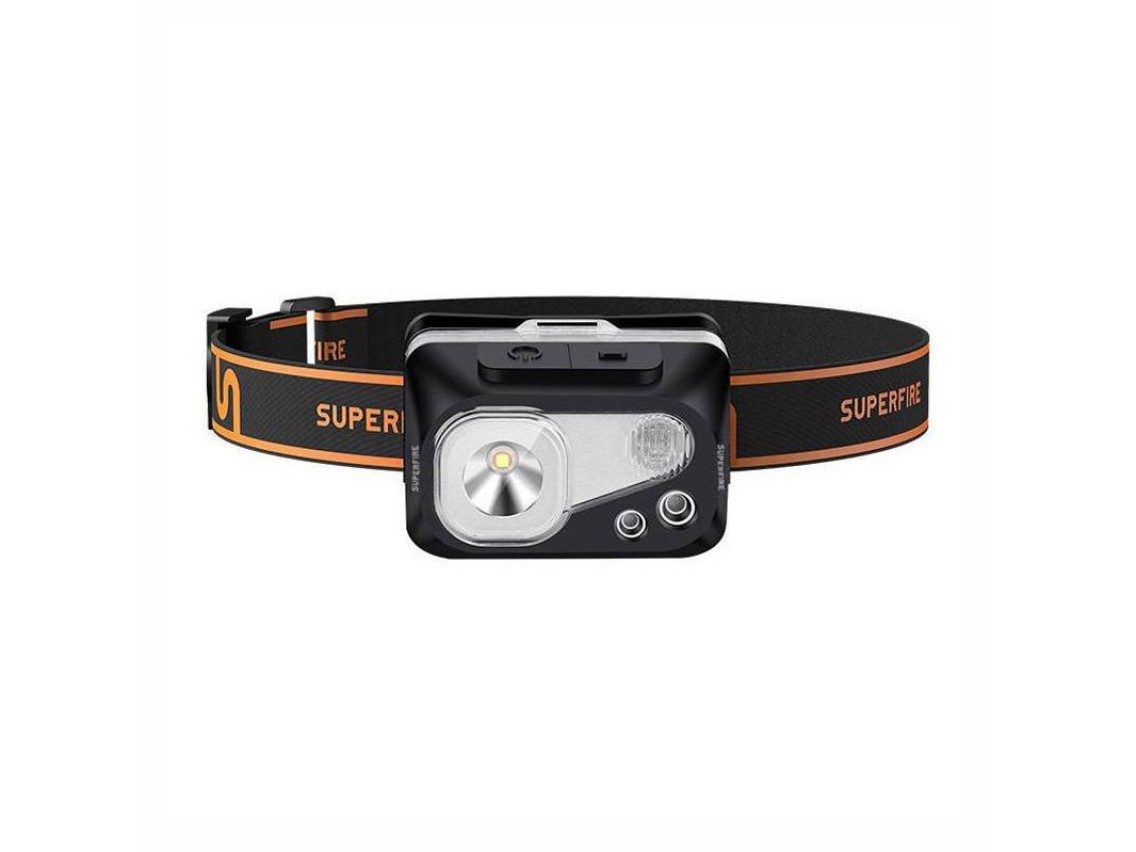 Lanterna de cabeça Superfire HL07 – 320lm, USB, 5 modos, 90m