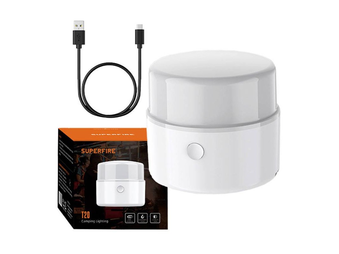 Lâmpada de acampamento Superfire T20, 180lm, USB