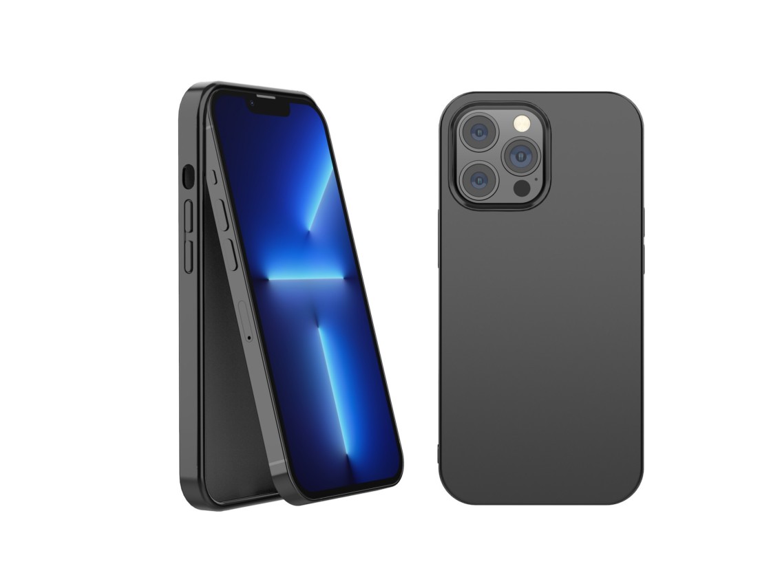 Capa nova para telemvel em TPU da Techancy, em preto, KX5601, com proteo para a lente da cmara, 