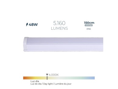 Fita led electrnica 48 w 4.000k daylight 5.160 lm 150 x 4,6 x 5,1cm