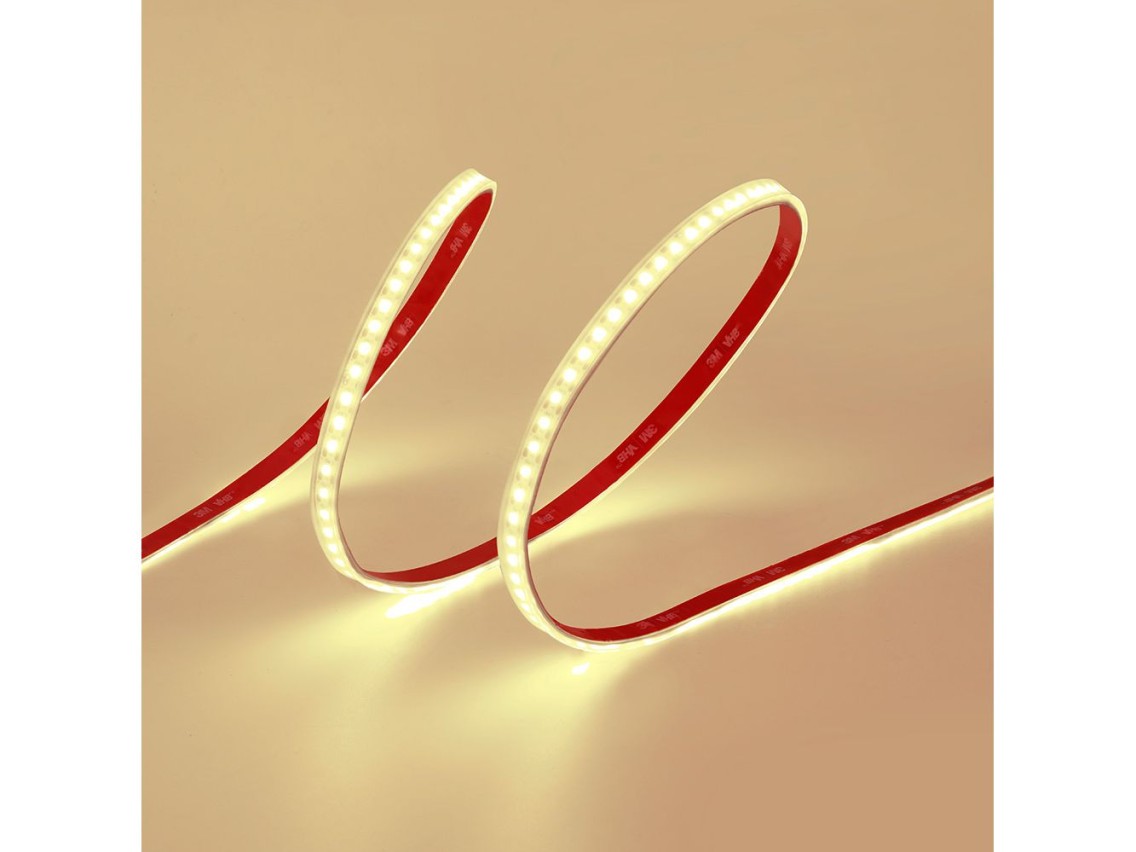 Tira de led luz do dia 4.000k adesivo 5m x 10 mm 8 w/m 100lm/w 24v dc