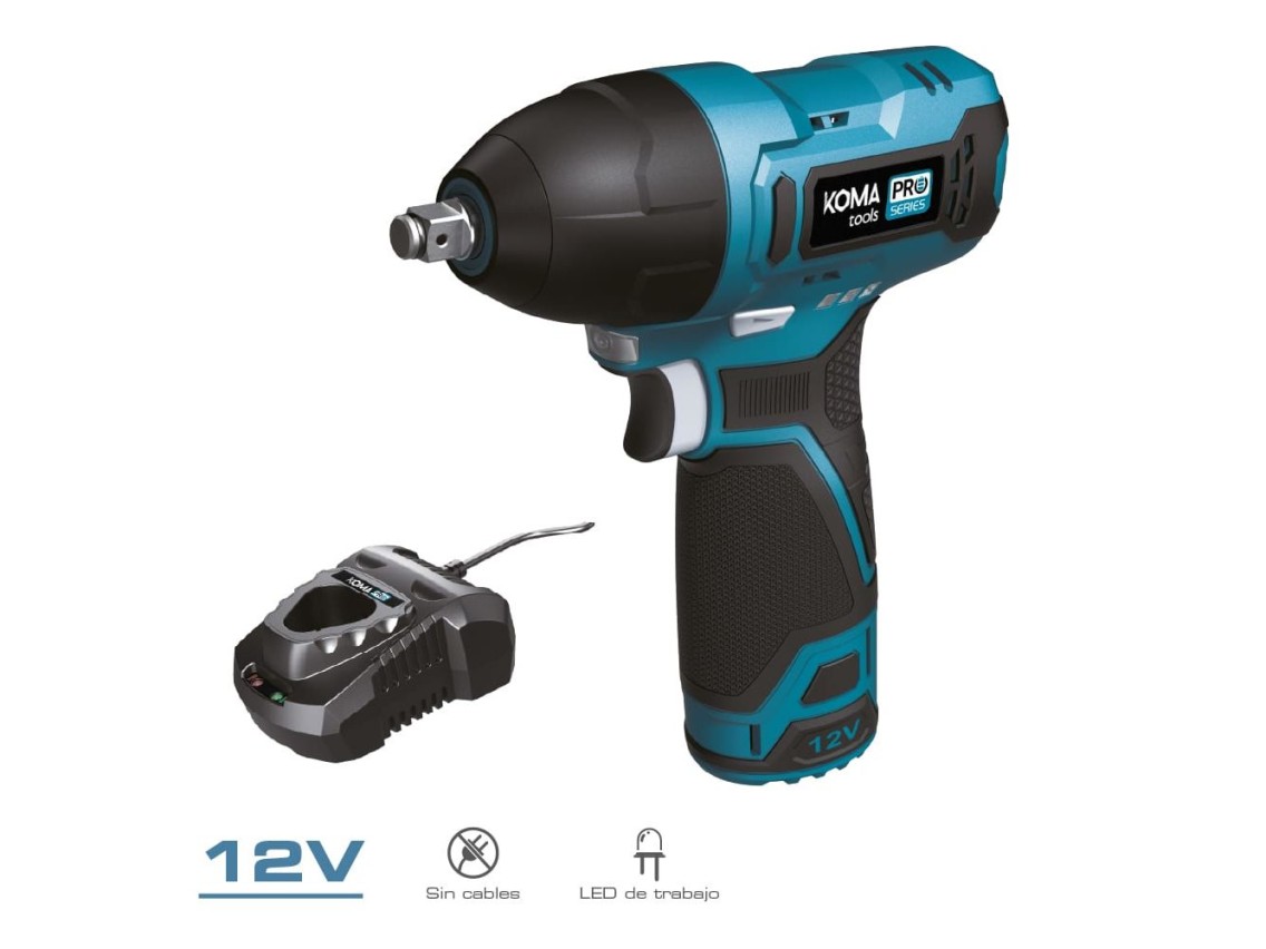 Kit de chave de impacto 12v com bateria e carregador