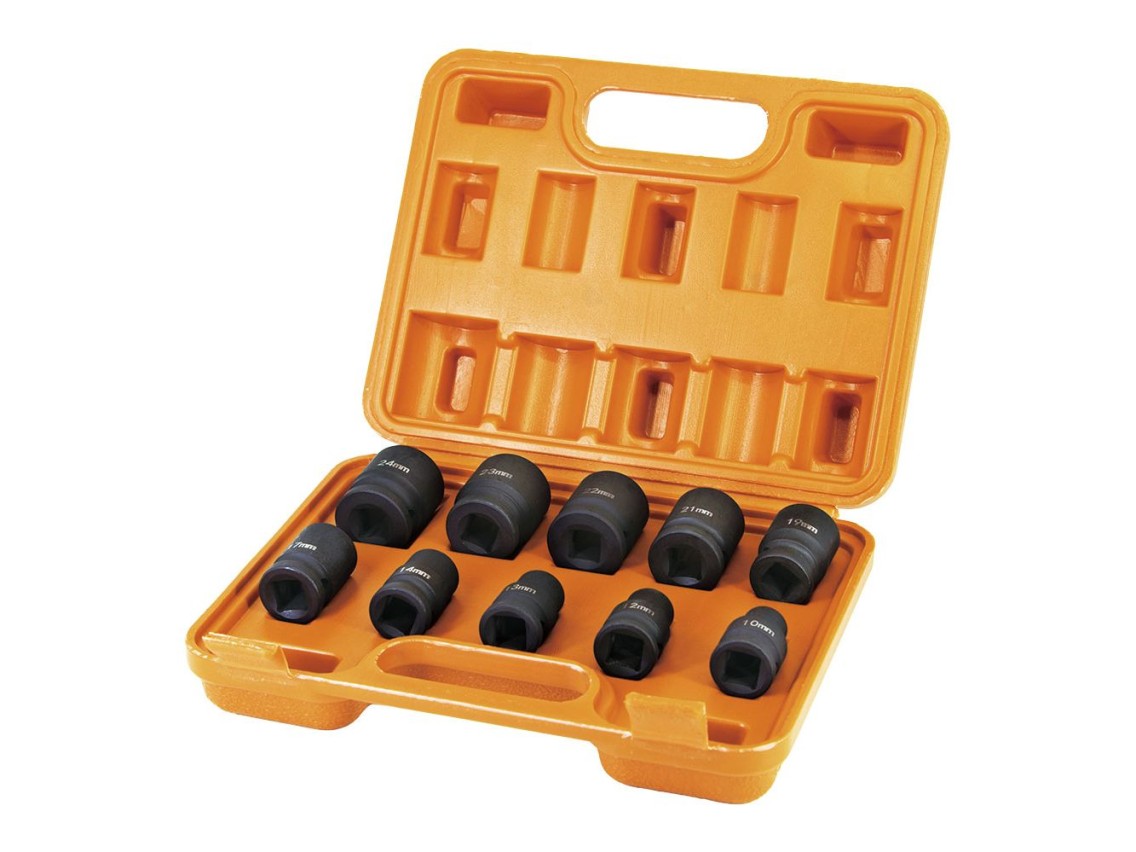 Vasos de impacto 1/2", juego 10 piezas