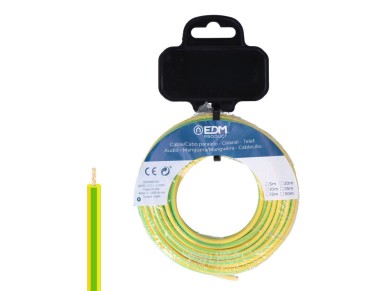 Cable h07z1-k 6 mm bicolor 5 m