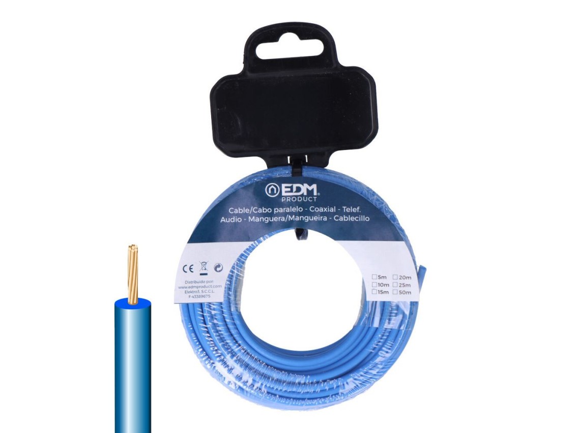 Cabo h07z1-k 6 mm azul 15 m
