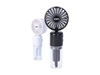 Rechargeable misting fan, 4 speeds, 6,2 x 16,4 cm. assorted colors
