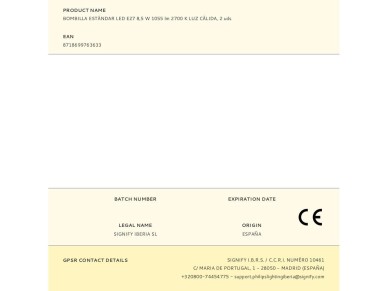 Lmpada led standard e27 9 w 1055 lm 2700 k luz quente, 2 unidades