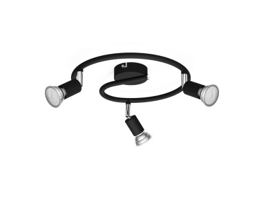 Candeeiro de 3 elementos limbali gu10 (lmpada no includa) preto  29,3 x 13 cm