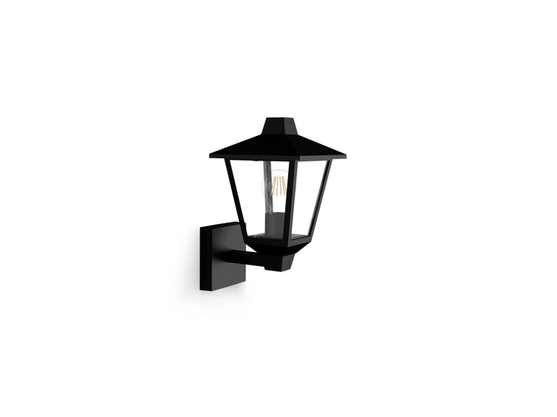 Kinno outdoor wall light, e27, 25 w, without bulb, black, upward light
