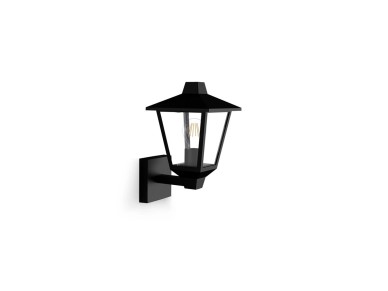Kinno outdoor wall light, e27, 25 w, without bulb, black, upward light