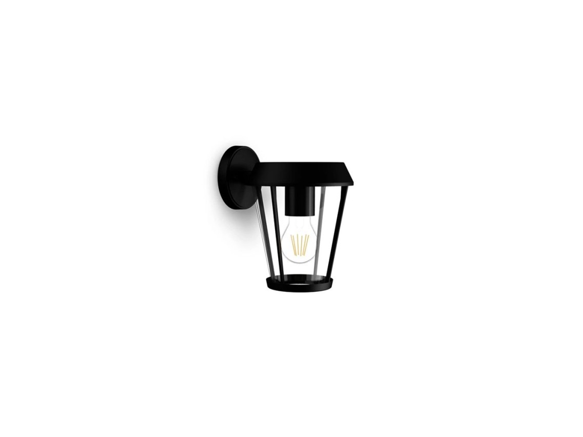 Candeeiro de parede exterior sunera e27 25 w sem lmpada, preto, com luz para baixo