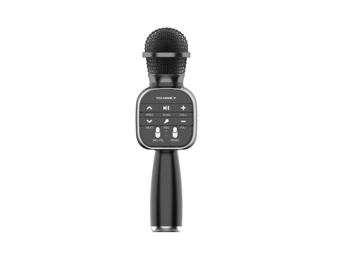 Microfone Bluetooth sem fios Techancy Dss, KZ1560, altifalante portátil para cantar, preto