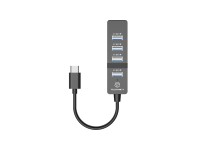 Techancy USB-C HUB, 4 portas USB 3.0, KT2905, preto