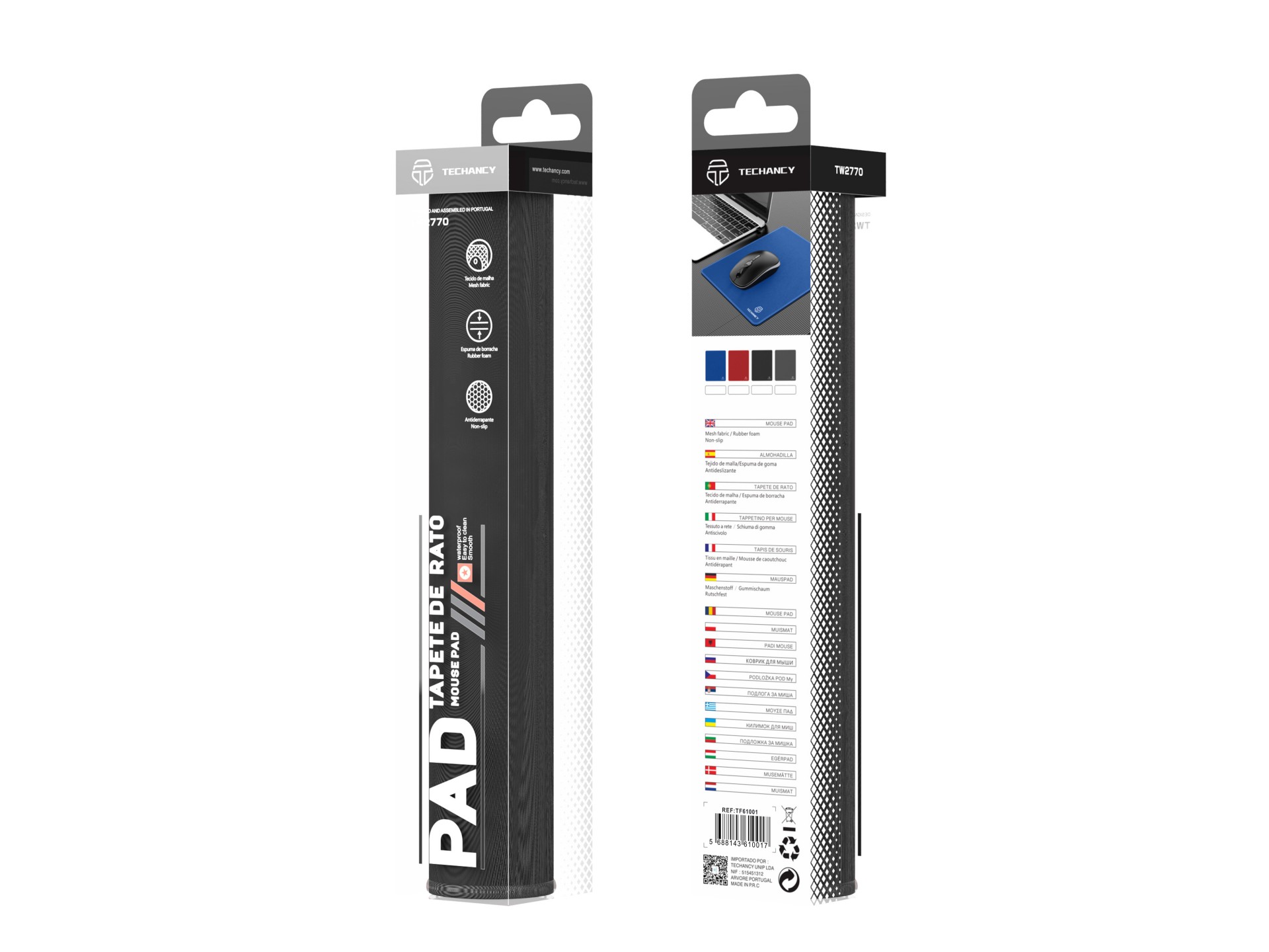 Techancy Mouse Pad 21*26 cm, TW2770, Non-slip Rubber, Suitable for PC Games, Black