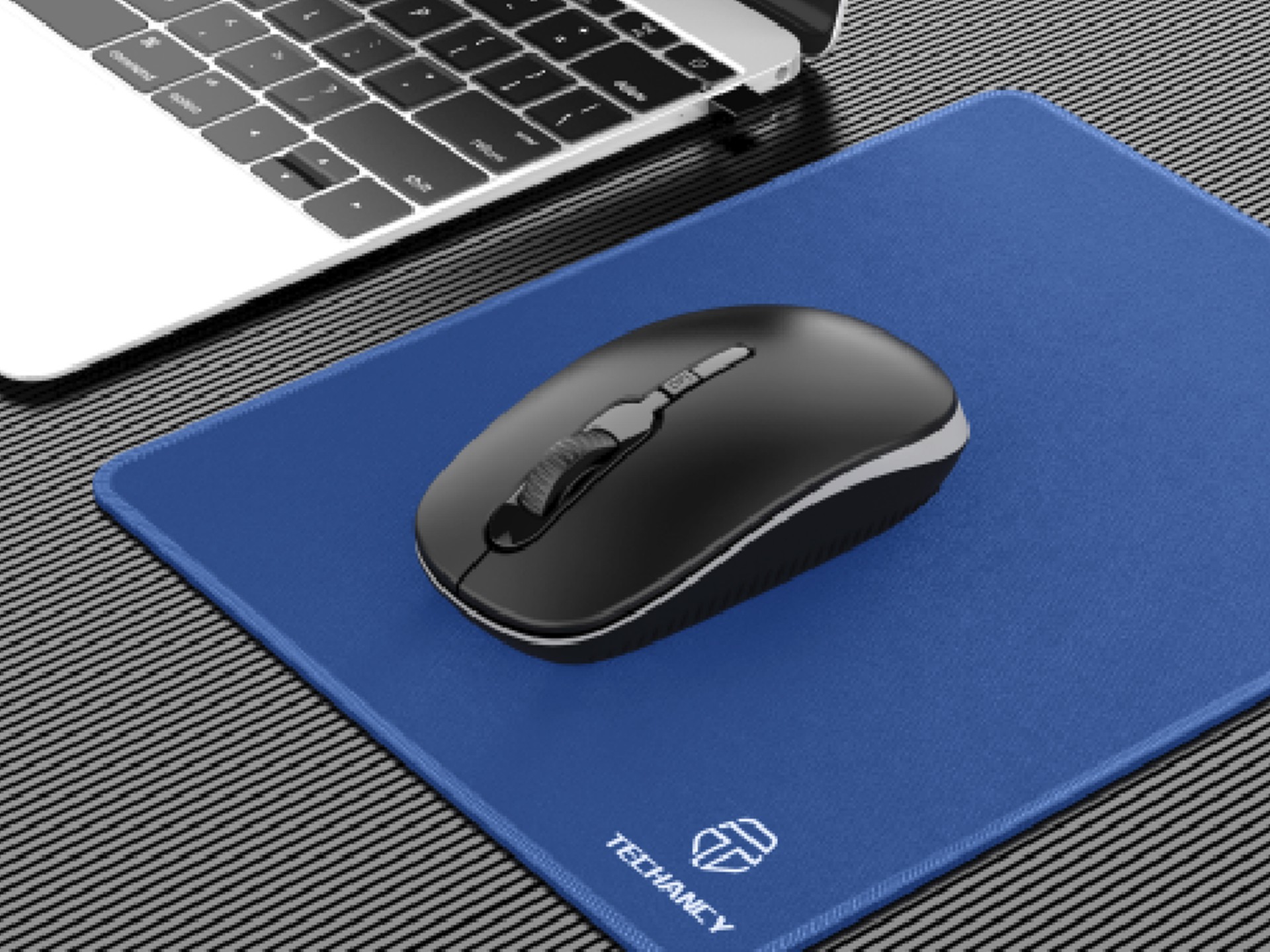 Techancy Mouse Pad 21*26 cm, TW2770, Non-slip Rubber, Suitable for PC Games, Black