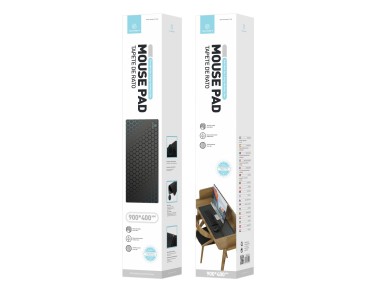 Techancy Mouse Pad 40 x 90 cm, TW2775, Non-slip Rubber, Suitable for PC Games, Black