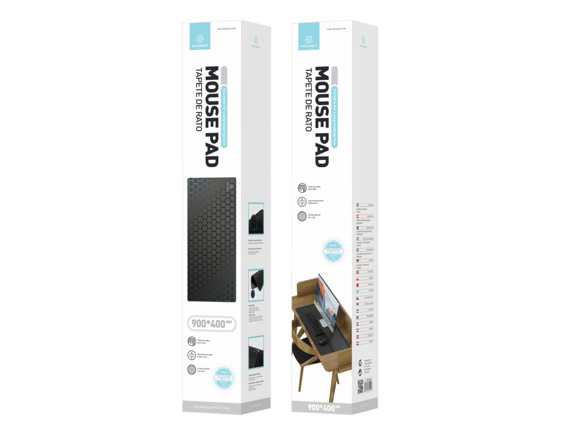 Tapete para rato Techancy 40 x 90 cm, TW2775, borracha antiderrapante, adequado para jogos de PC, pr