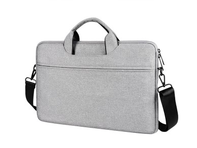 Techancy TW2778 Gray 14.1/15.4 Inch Laptop Carrying Case with Adjustable Shoulder Strap