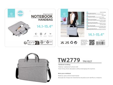 Techancy TW2779 Laptop Bag, Gray, 14.1/15.4 inch, Adjustable Strap Techancy TW2779 Laptop Bag, Gray, 14.1/15.4 inch, Adjustable Strap