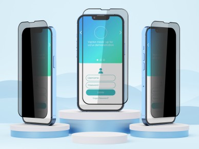 Techancy Premium Smartphone Screen Protector, Privacy Guard, KV1600, Compatible with iPhone 14 Pro M