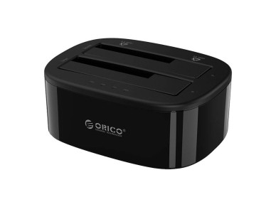 Orico docking station for 2.5" / 3.5" HDD / SSD, 5Gbps, USB-C to USB-C/A with cloning function (blac
