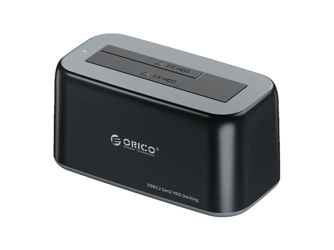 Estação de encaixe Orico para HDD/SSD de 2,5/3,5", 5 Gbps, USB-C para USB-C/A (preto)