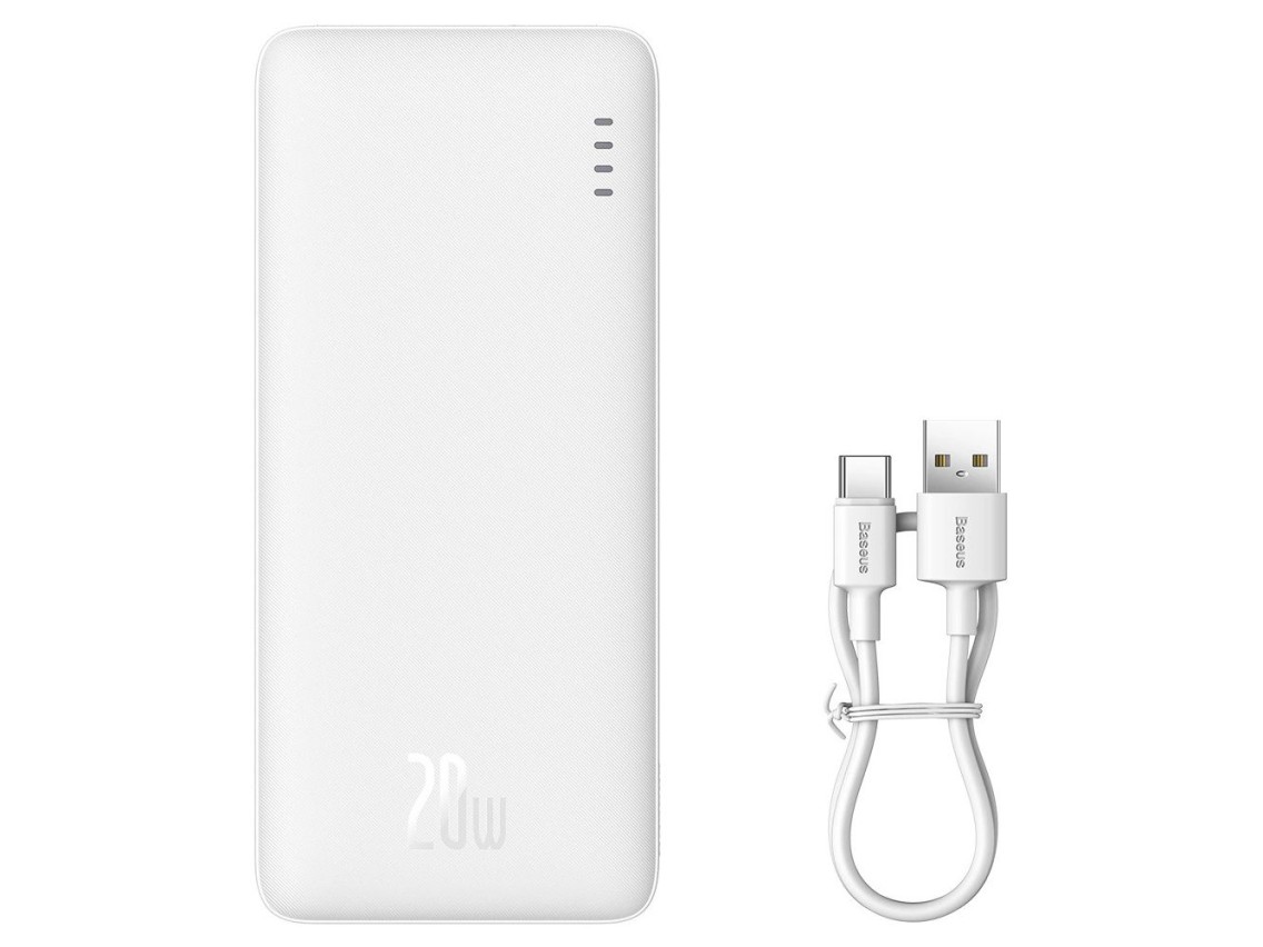 Banco de energa Baseus Airpow de 20 W y 10000 mAh con cable Baseus Simple Series USB-A-USB-C de 30