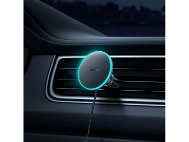 Cargador de coche inductivo MagSafe USB C de 15 W y 25 W Baseus CW01 (negro)