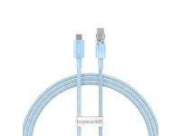 Cable USB-C Baseus Explorer 100W con sensor de temperatura inteligente (1 m), color azul