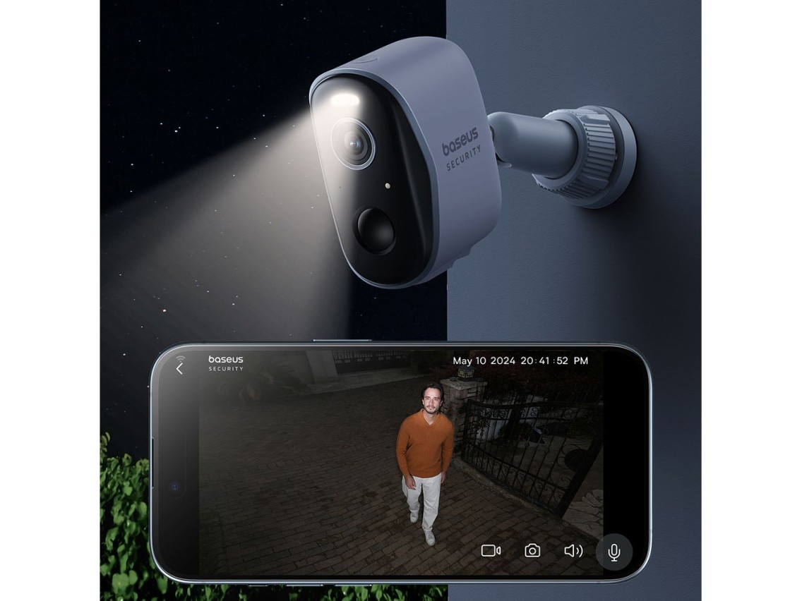 Kit de vigilncia externa Baseus Security N1 Plus Dual 2K (2 cmeras)  Branco