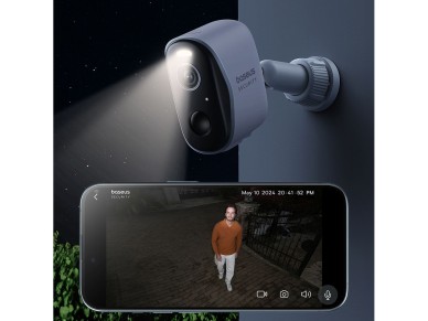 Baseus Security N1 Plus Dual 2K Outdoor Surveillance Kit (2 Cameras) – White