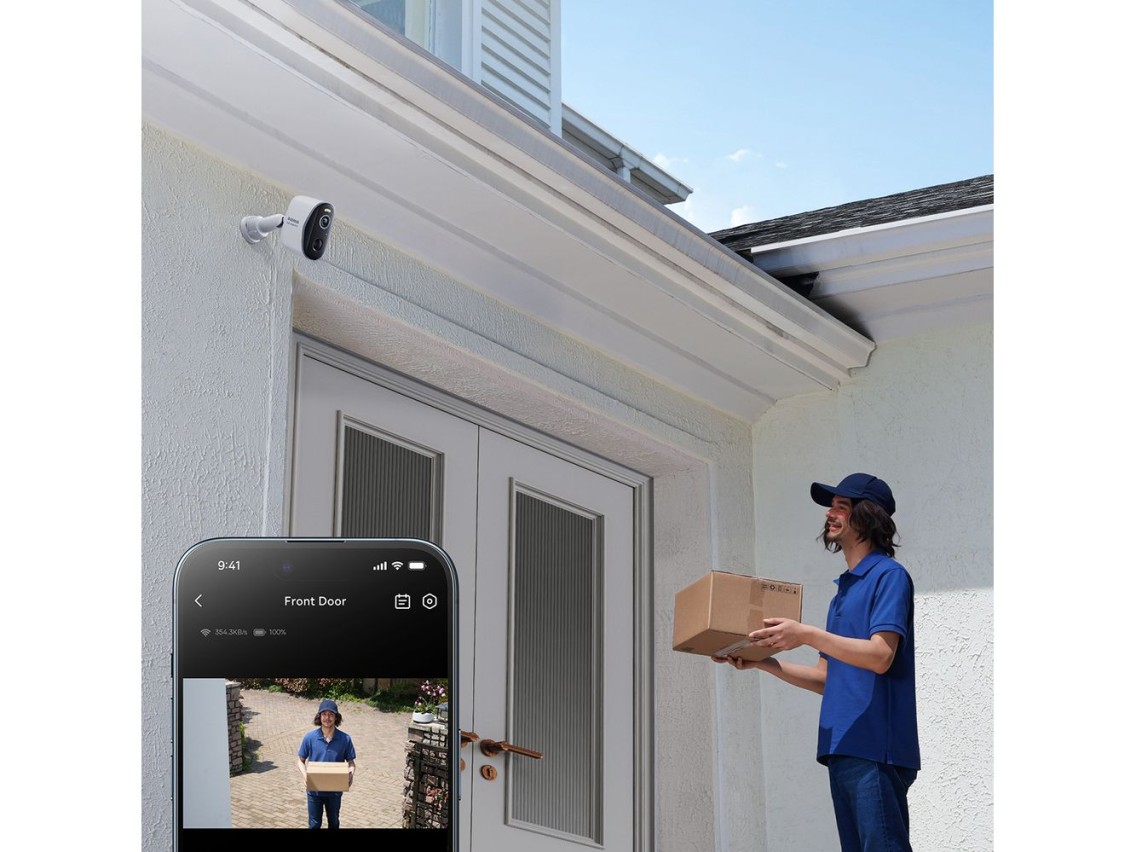 Kit de vigilncia externa Baseus Security N1 Plus Dual 2K (2 cmeras)  Branco